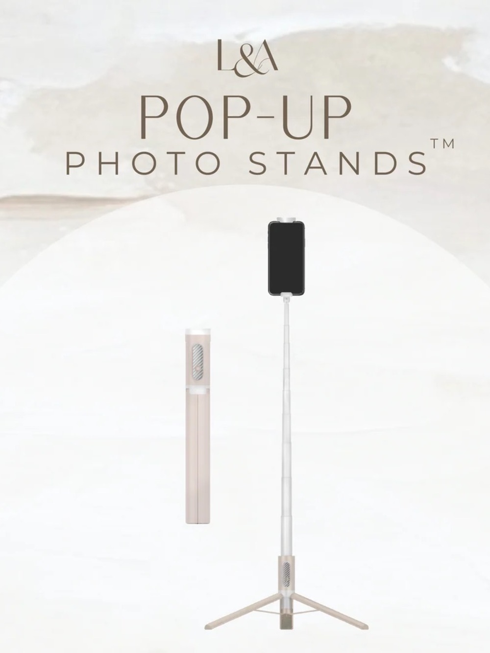Light & Airy Pop-Up Photo Stand - Bone - New In Box